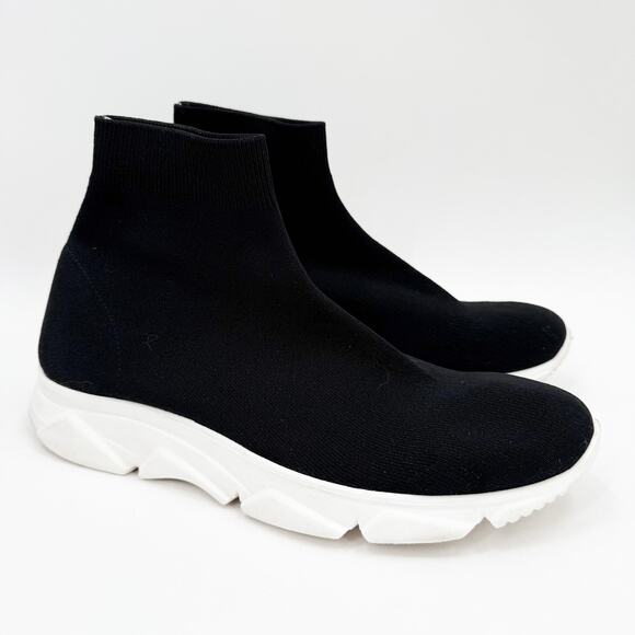 8 BY YOOX Shoes Size 41 (US 11) Slip On Sock Stretch Black Athleisure Designer - Picture 1 of 16